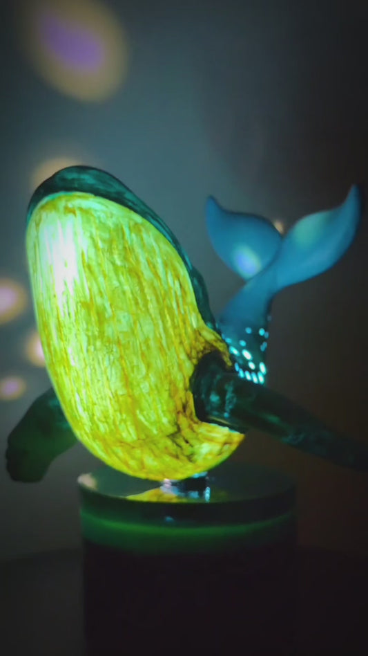 Lumina decorative lamp · Deep Blue (Resin whale)